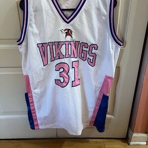 Vikings White and Pink Men's Jersey